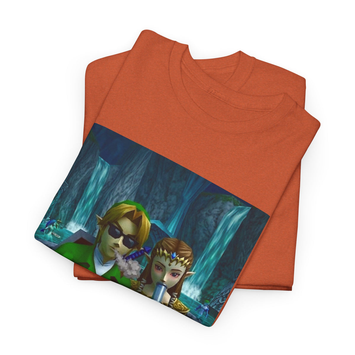 Link And Zelda Sharing A Smoke Tee