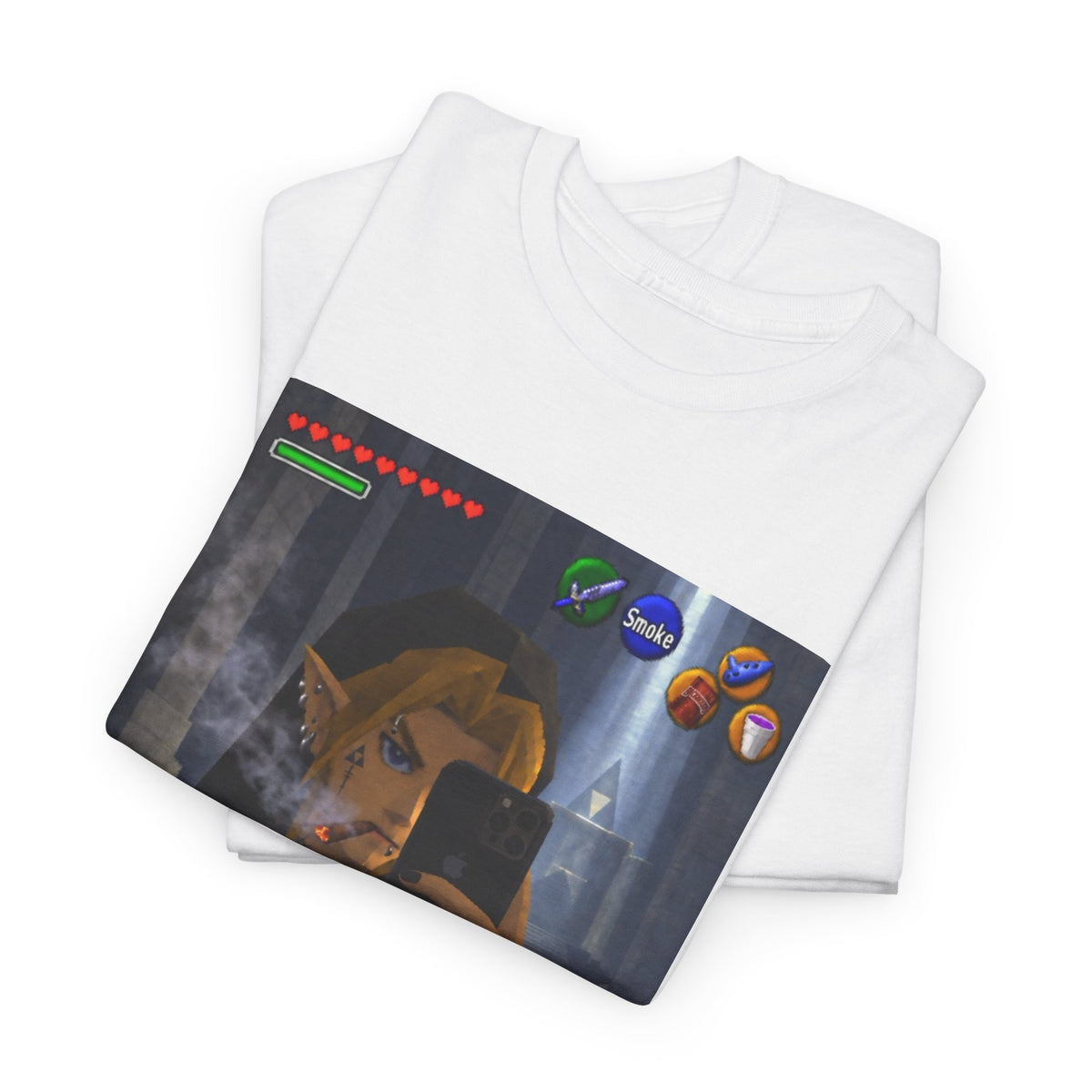 Edgy Link Smoking Selfie Tee