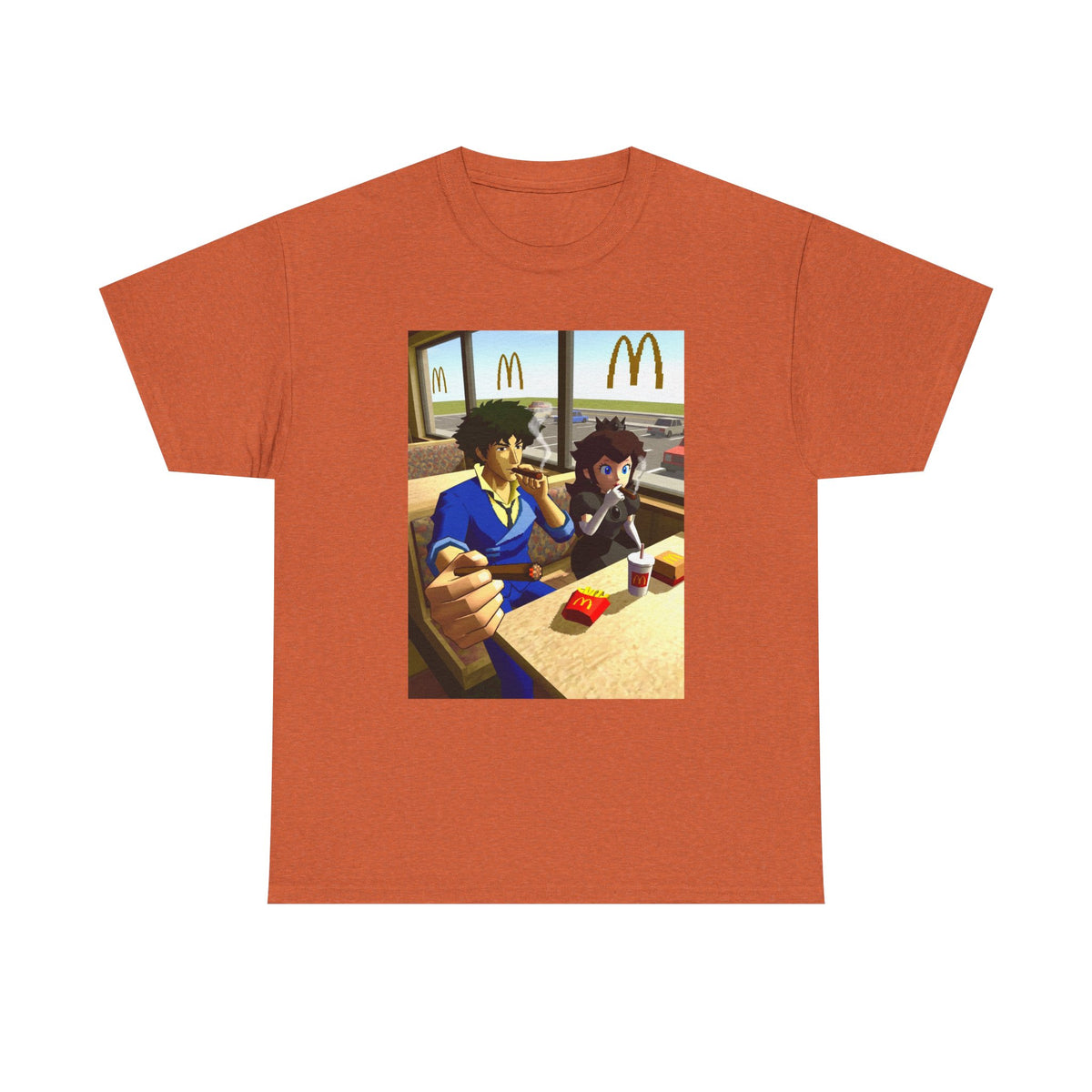 Spike Spiegel And Bowser Jr. Smoking Tee