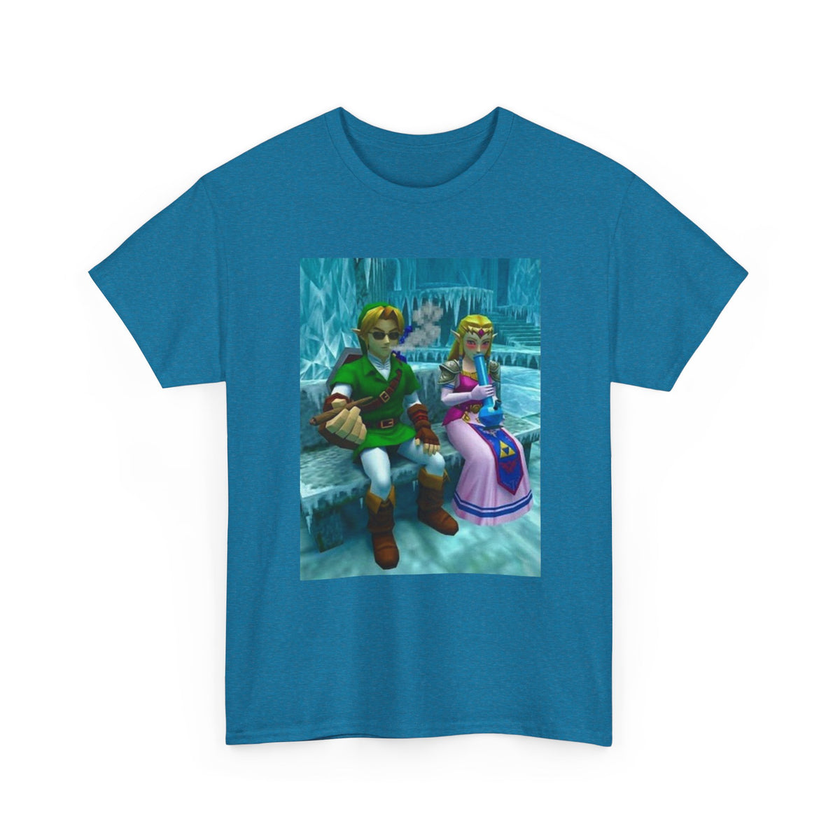 Link And Zelda Chilling In Ice Cavern