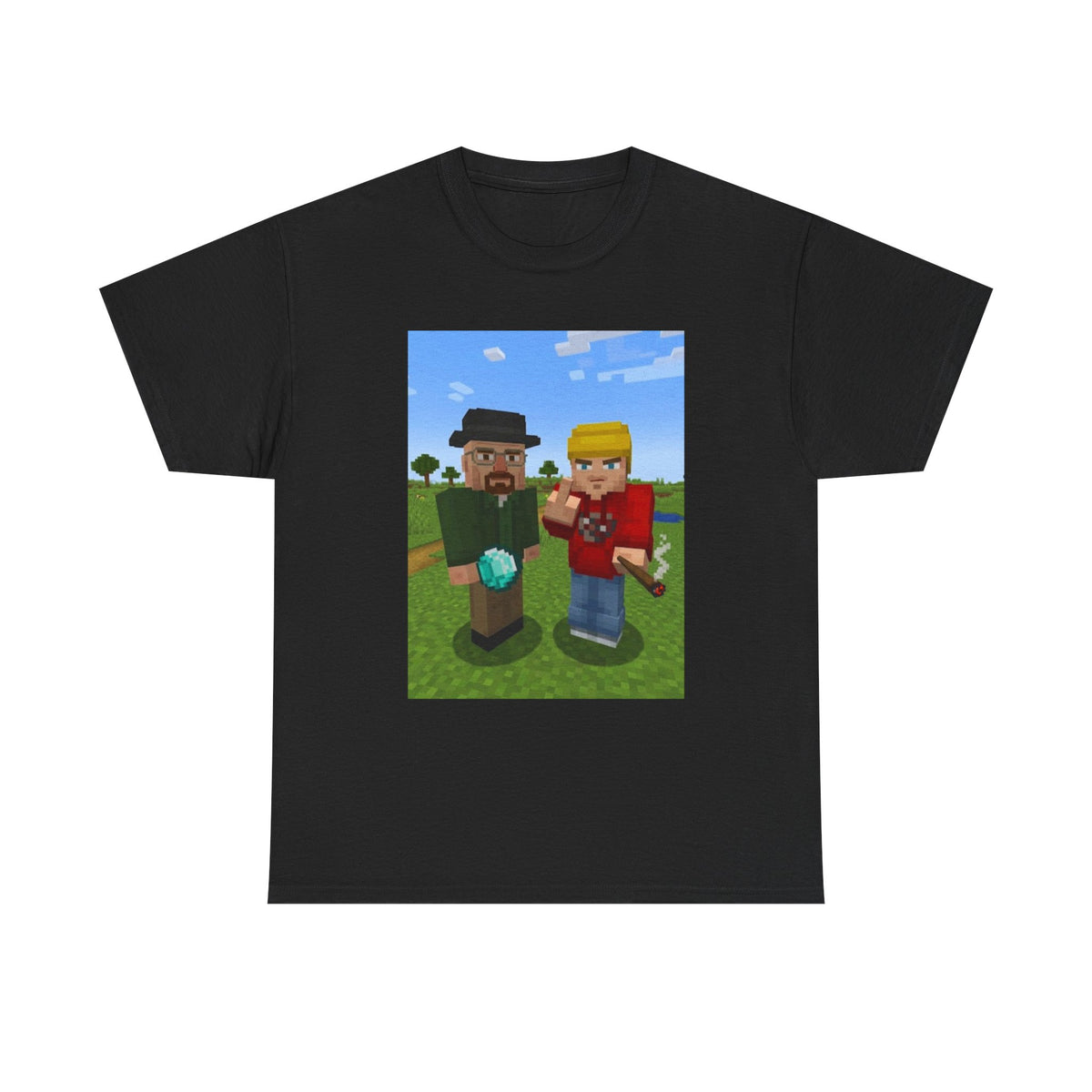 Pixelated Duo In The Green Field Tee