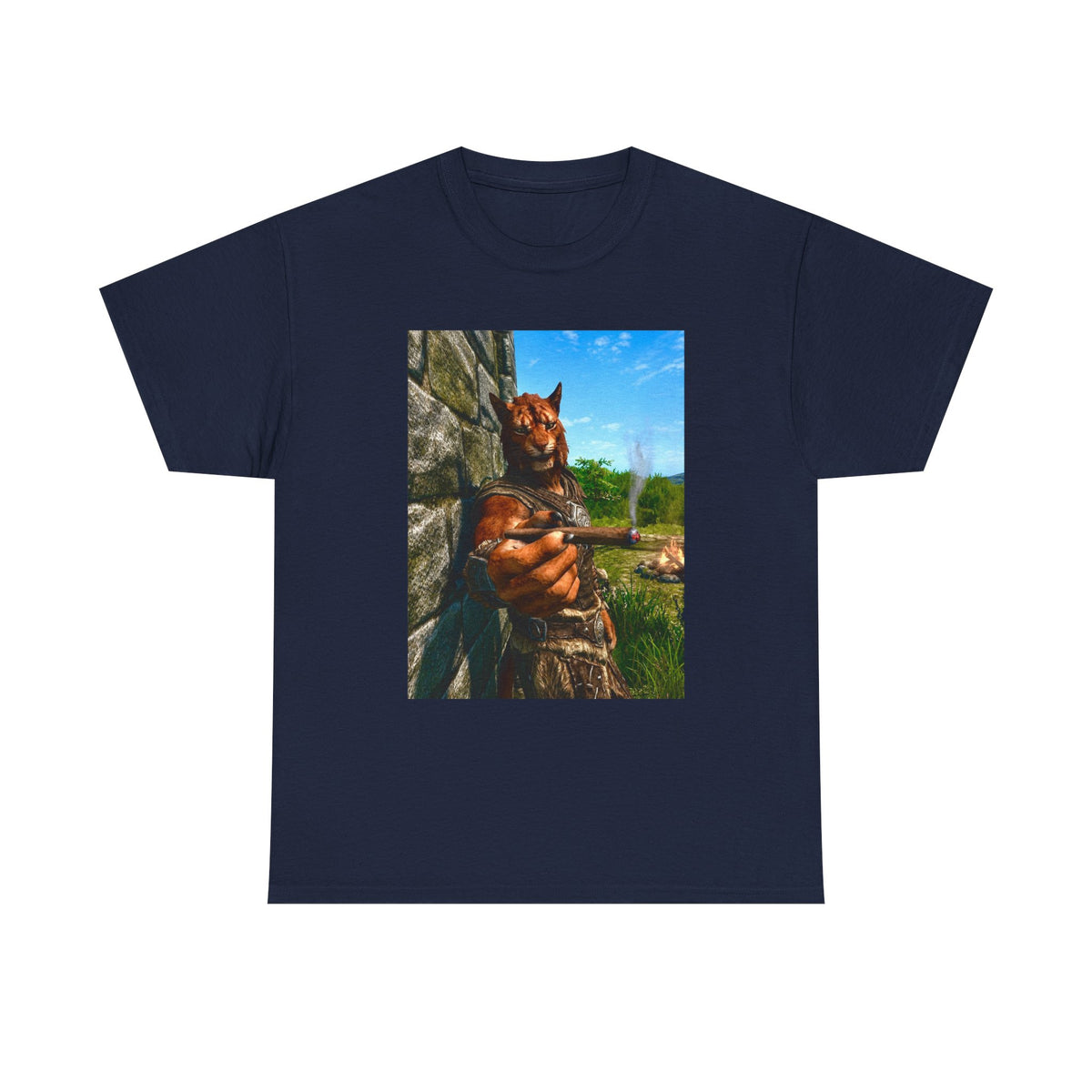 Khajiit Offering Smokin' Cigar Tee