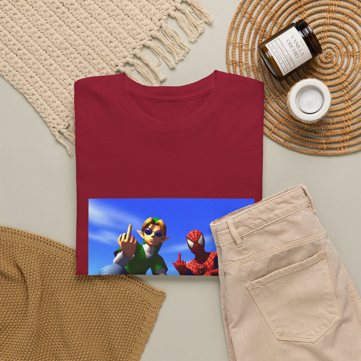 Link And Spider-Man Flipping The Bird