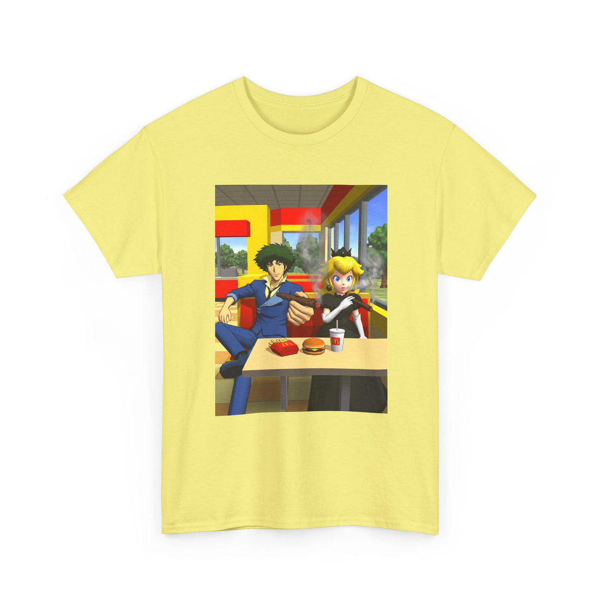 Spike Spiegel And Dark Peach Chilling Tee
