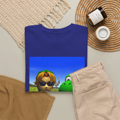 Link And Yoshi Flipping Off The World