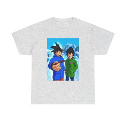 Goku and Vegeta Chilling in Icy Scene Tee