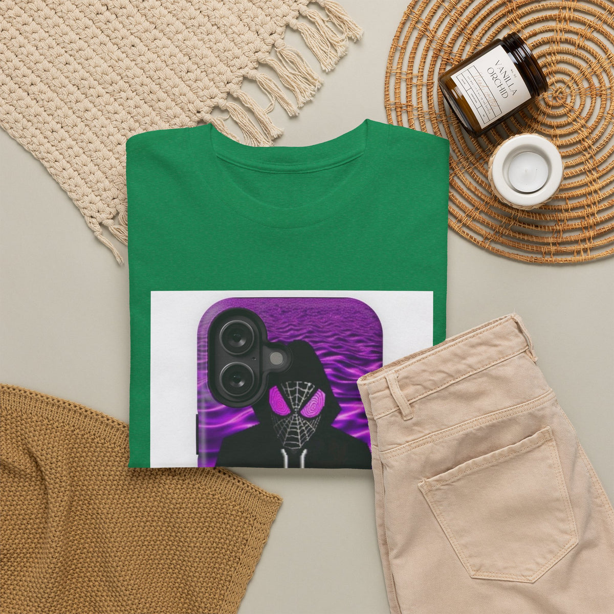 Pixelated Web-Slinger Holding Purple Drink Tee