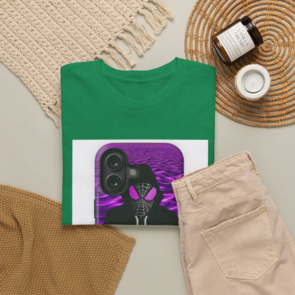 Pixelated Web-Slinger Holding Purple Drink Tee