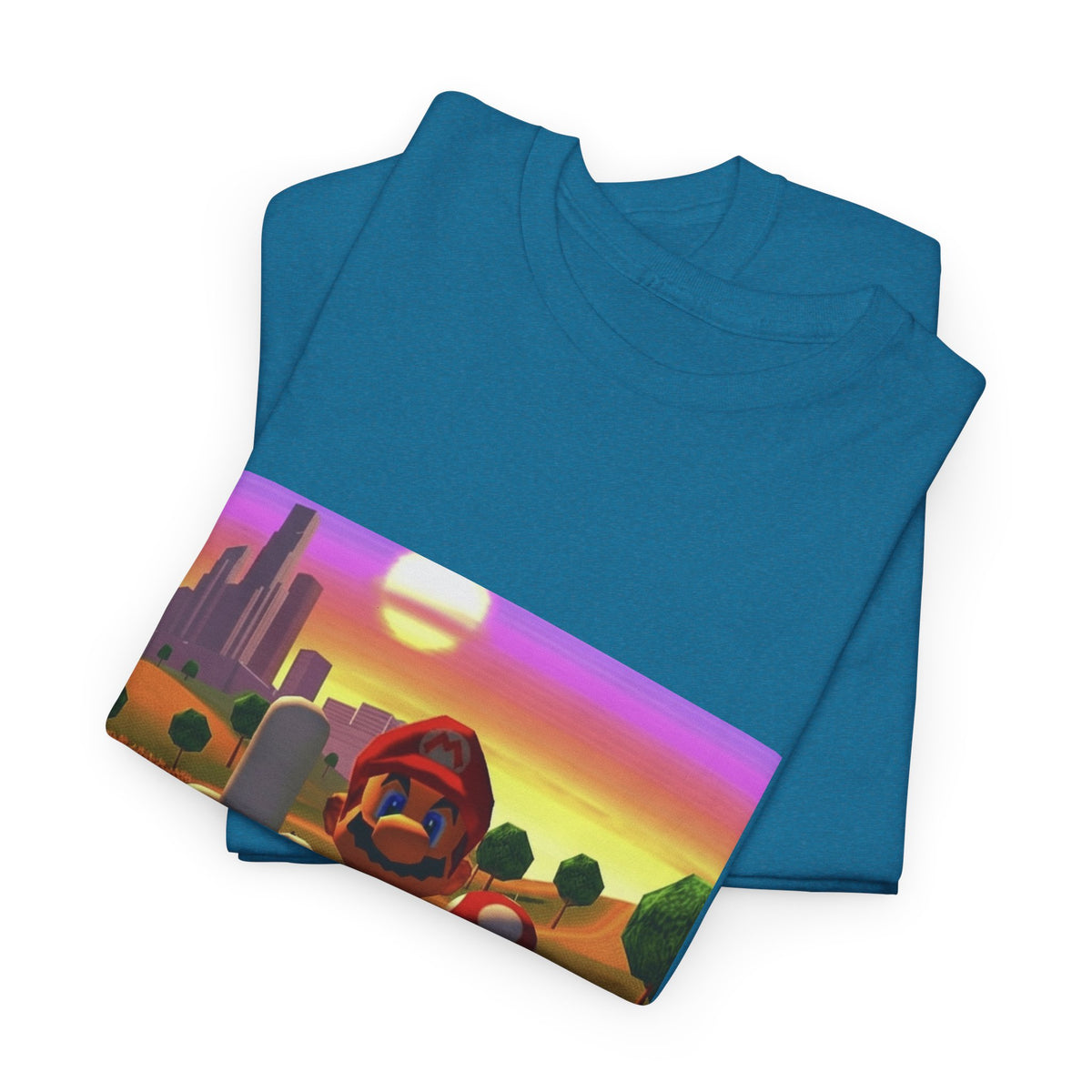 Mario And Mushroom Flipping Off Tee