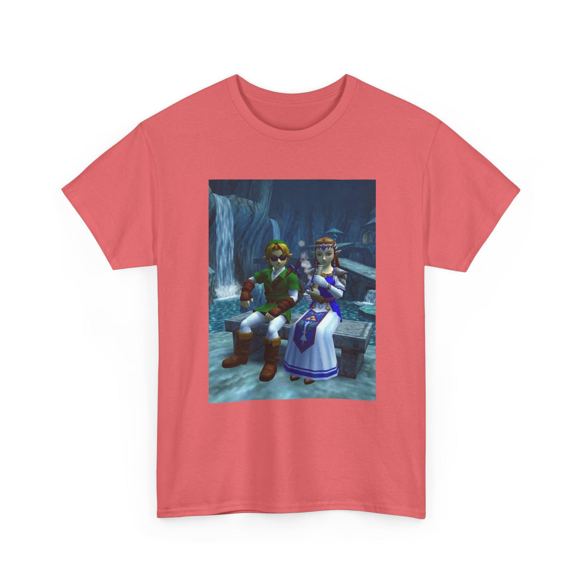Link And Zelda Chilling With A Bong Tee