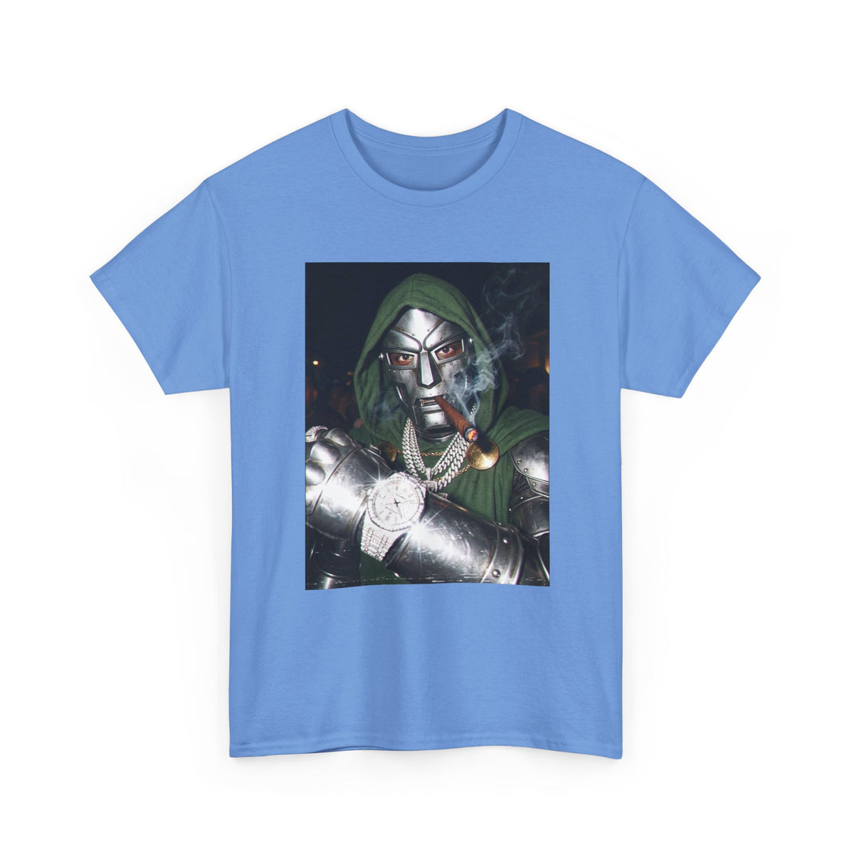 Masked Villain Smoking Cigar Checking Watch