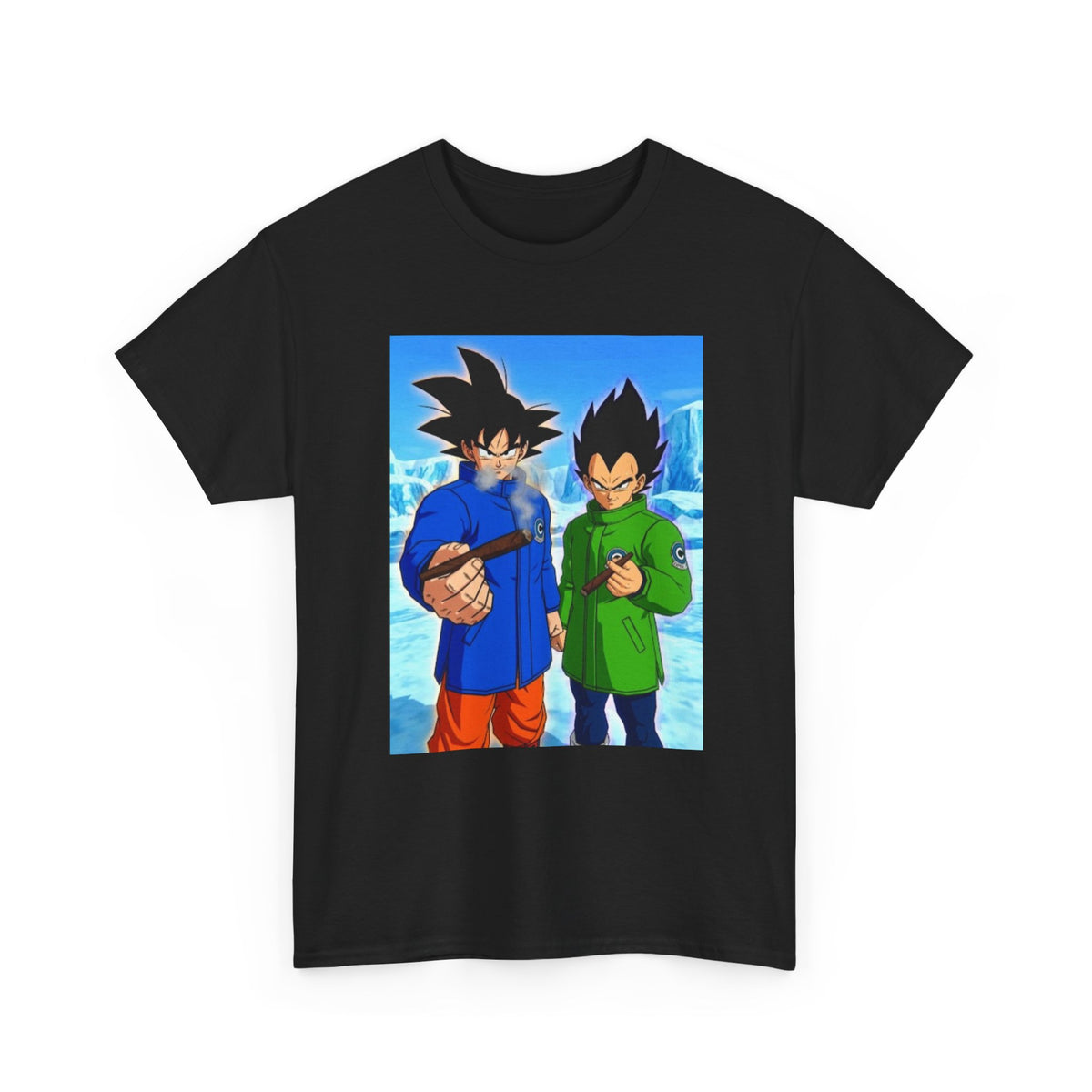 Goku and Vegeta Smoking in the Snow Tee