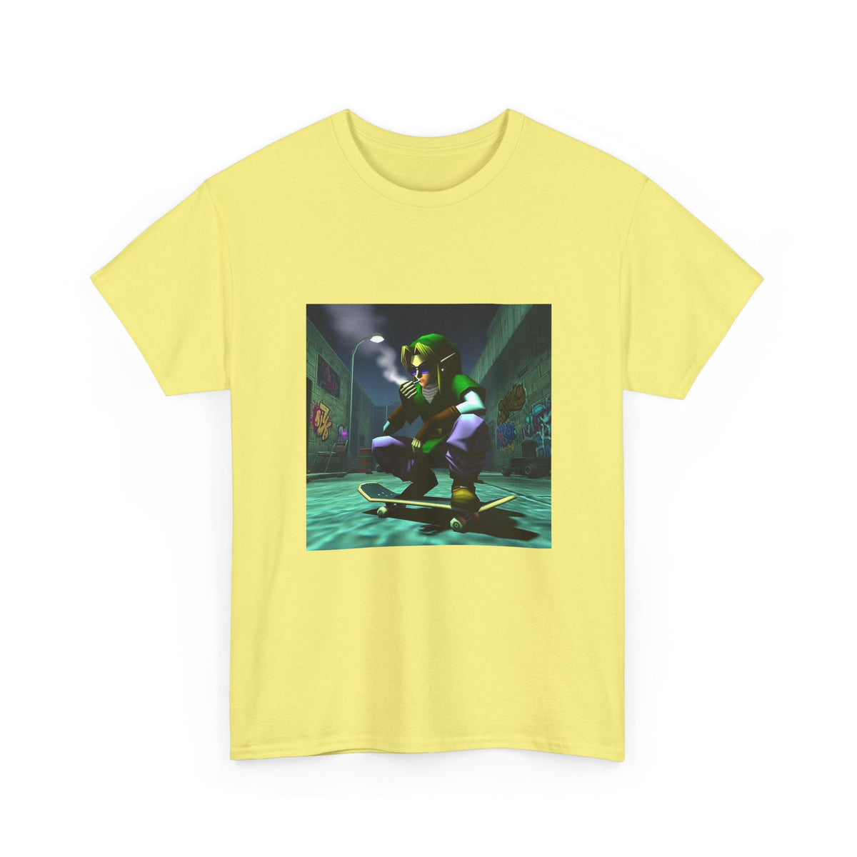Skater Link Smoking In Dark Alley Tee