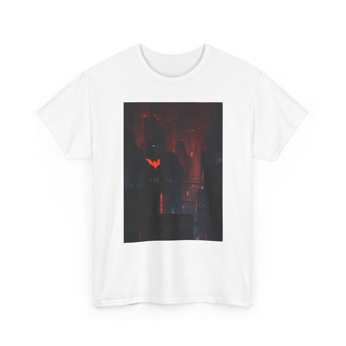 Cyberpunk Bat Hero In Neon City Tee