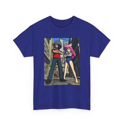 Urban Duo Standoff In Graffiti Alley Tee