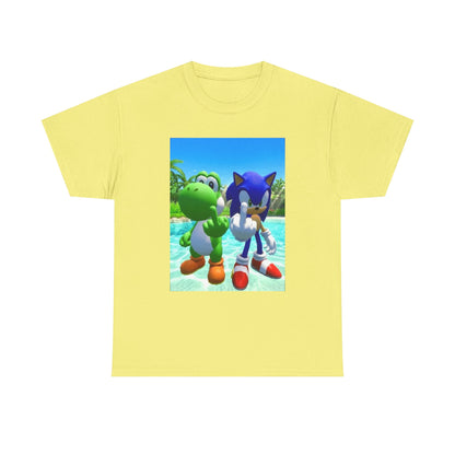 Yoshi And Sonic Flipping Off Tee