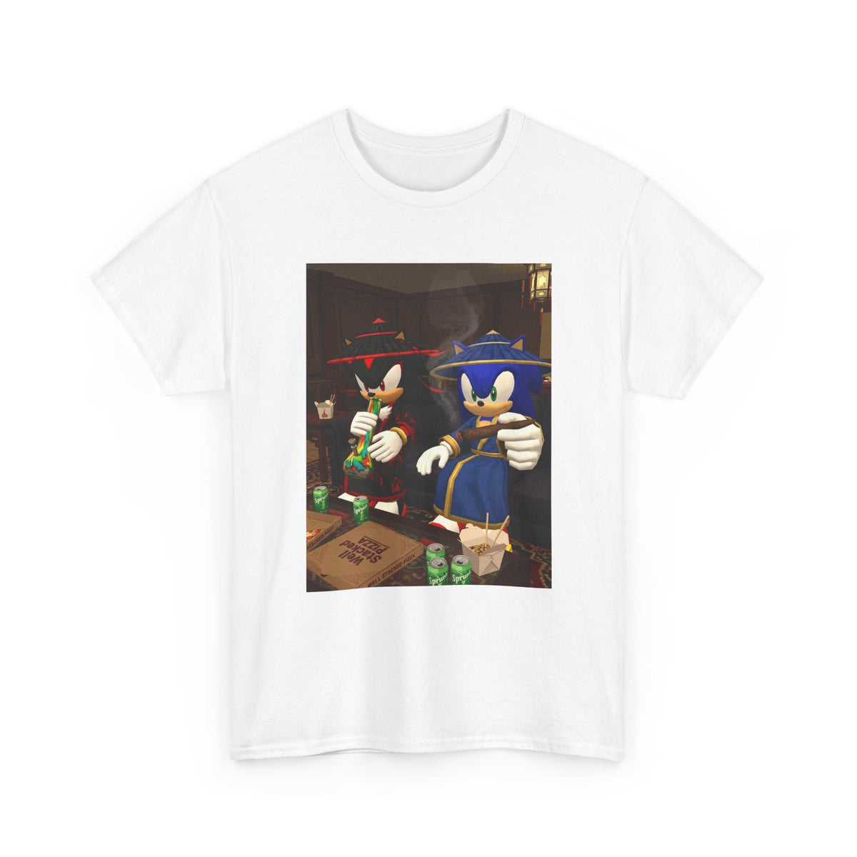 Shadow and Sonic Smoking Chill Tee