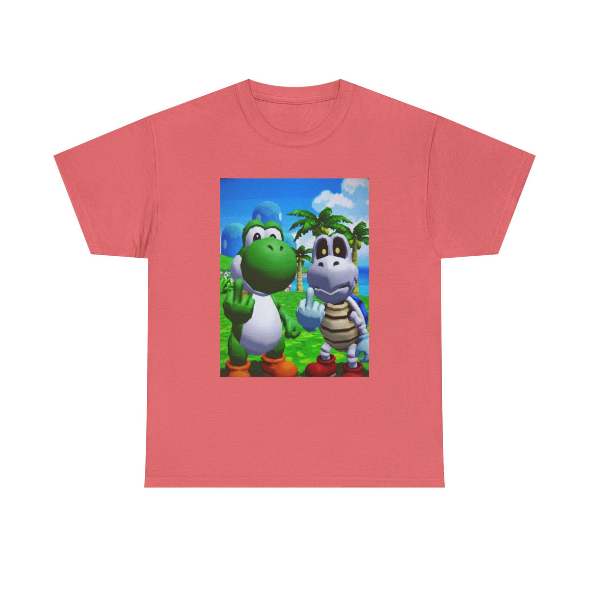 Yoshi And Dry Bones Flipping The Bird Tee