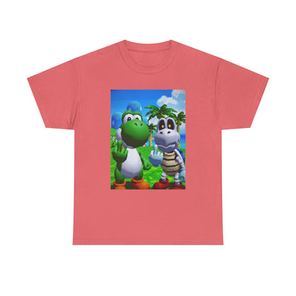 Yoshi And Dry Bones Flipping The Bird Tee