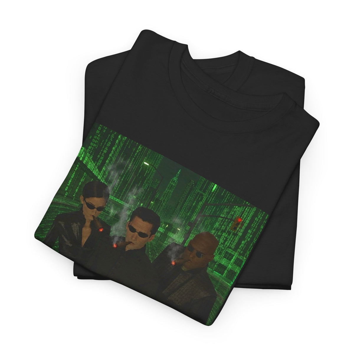 Neo, Trinity, Morpheus Smoking In The Matrix