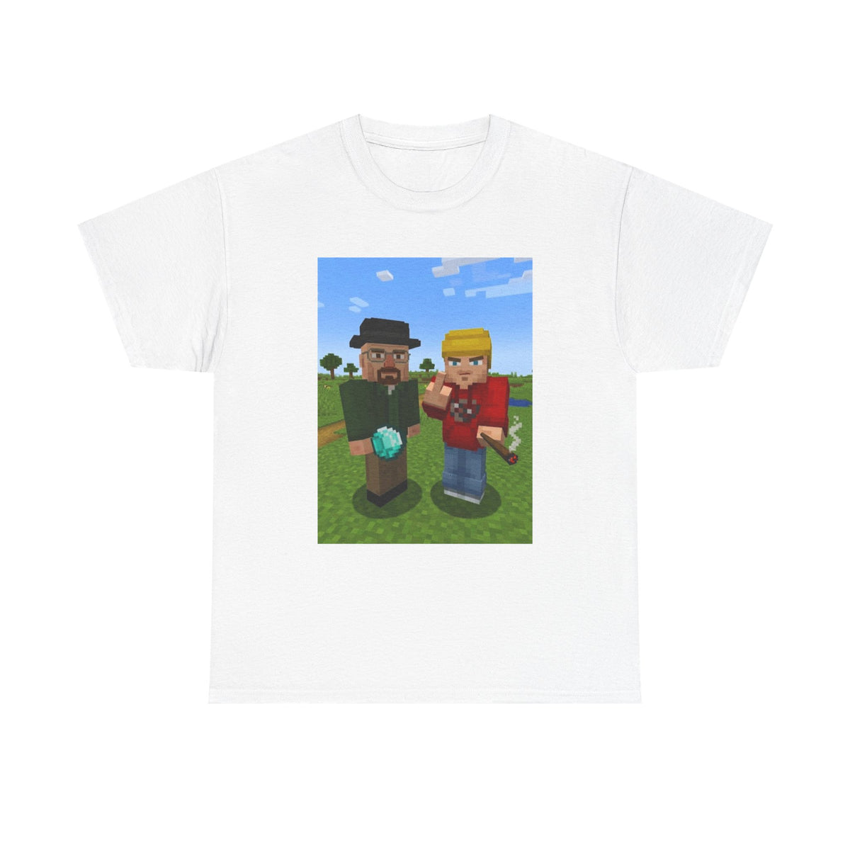Pixelated Duo In The Green Field Tee