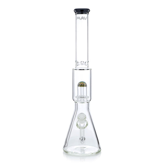 MAV Glass 19" Wig Wag UFO Perc Tall Beaker with Ice Pinch