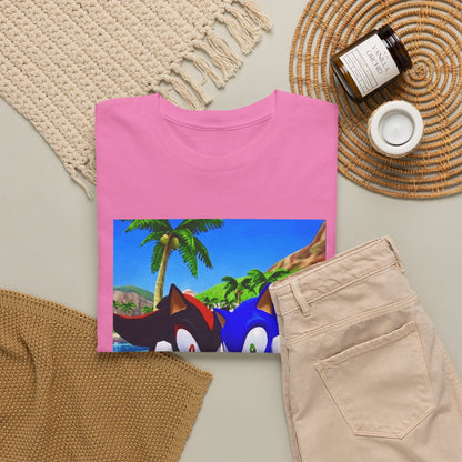 Sonic And Shadow Flipping The Bird Tee