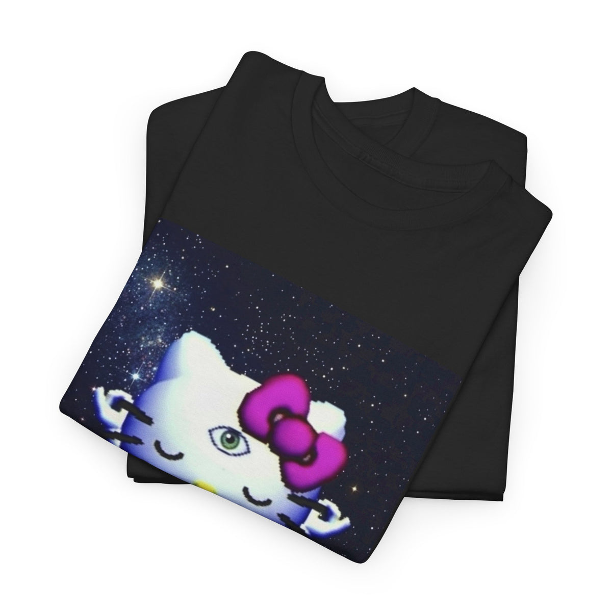 Third Eye Kitty Meditating In Space Tee