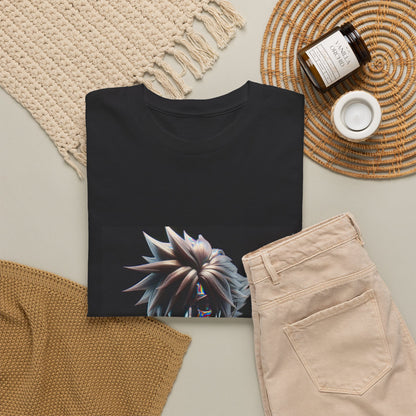 Chrome Spiky-Haired Warrior Reflecting Rainbows Tee