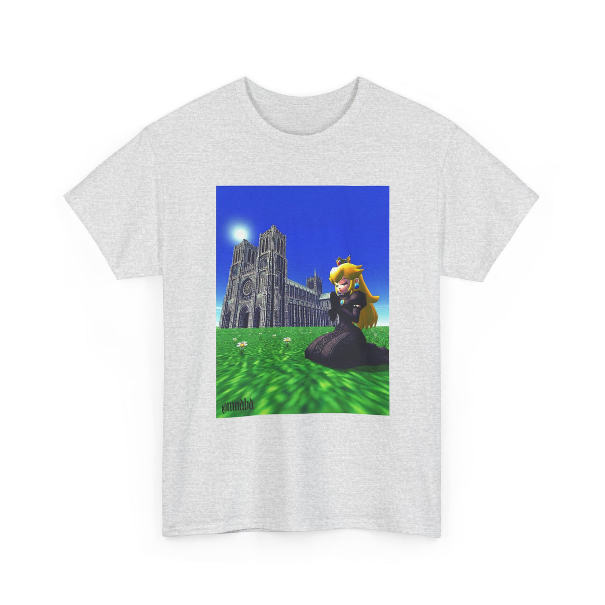 Gothic Princess Peach Praying At Notre Dame