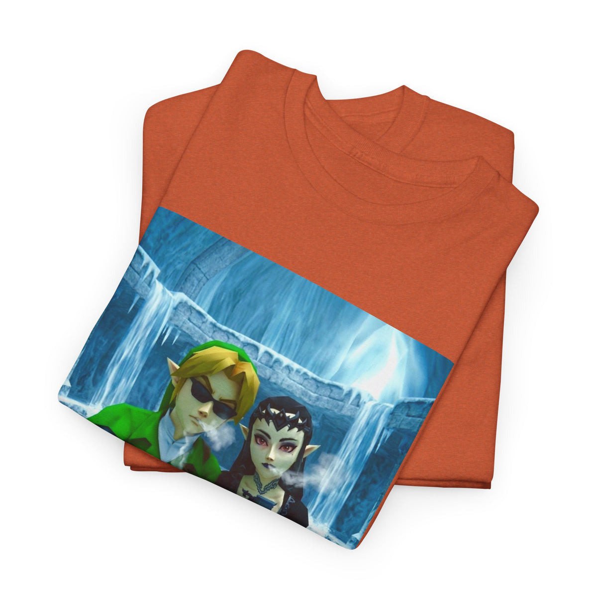 Link And Zora Chilling In Ice Cavern
