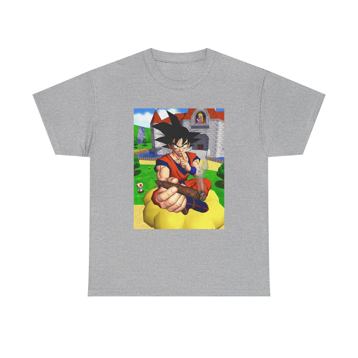 Goku Blazing On Nimbus At Mushroom Kingdom