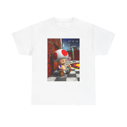 Toad Hitting Bong In Retro World Tee