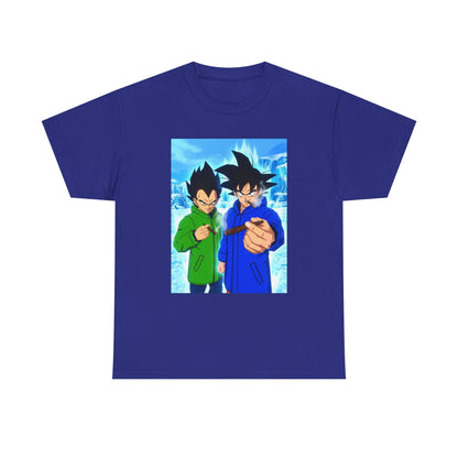 Goku and Vegeta Chilling, Smoking Blunts Tee