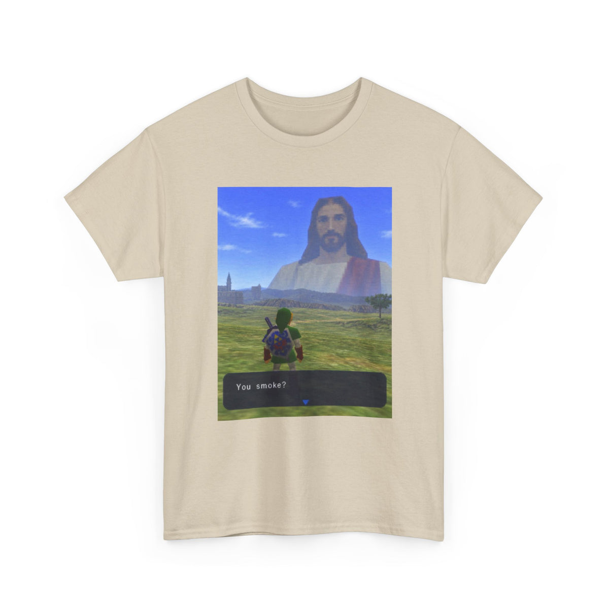Link Meets Jesus, The Ultimate Question Tee