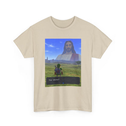 Link Meets Jesus, The Ultimate Question Tee