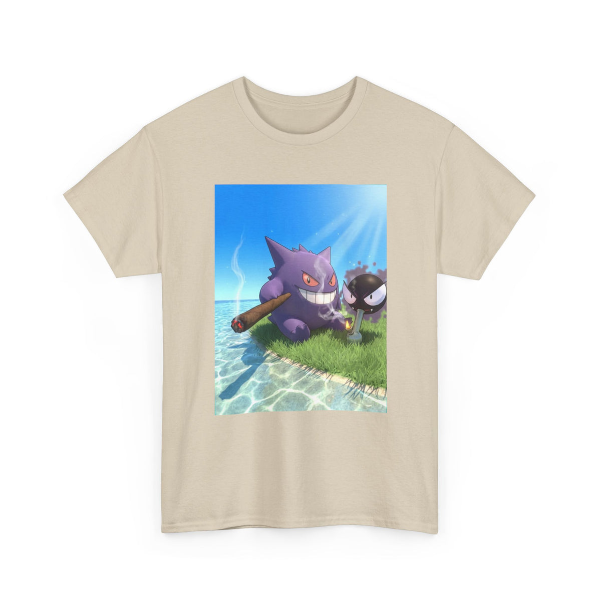 Gengar and Gastly Getting High Beachside
