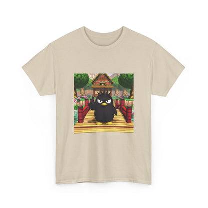 Grumpy Black Bird Flipping Off Tee