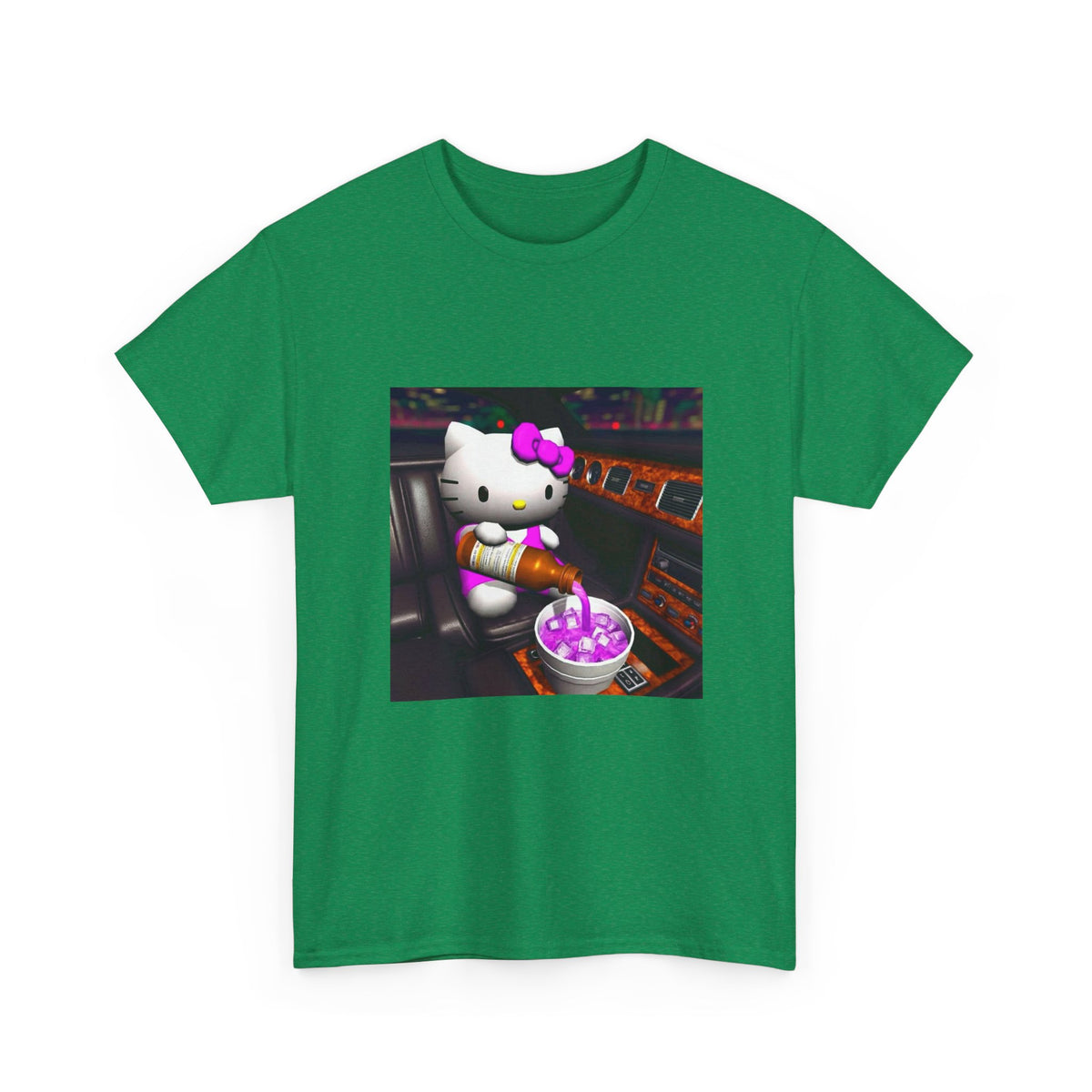 Hello Kitty Pouring Lean In Car Tee