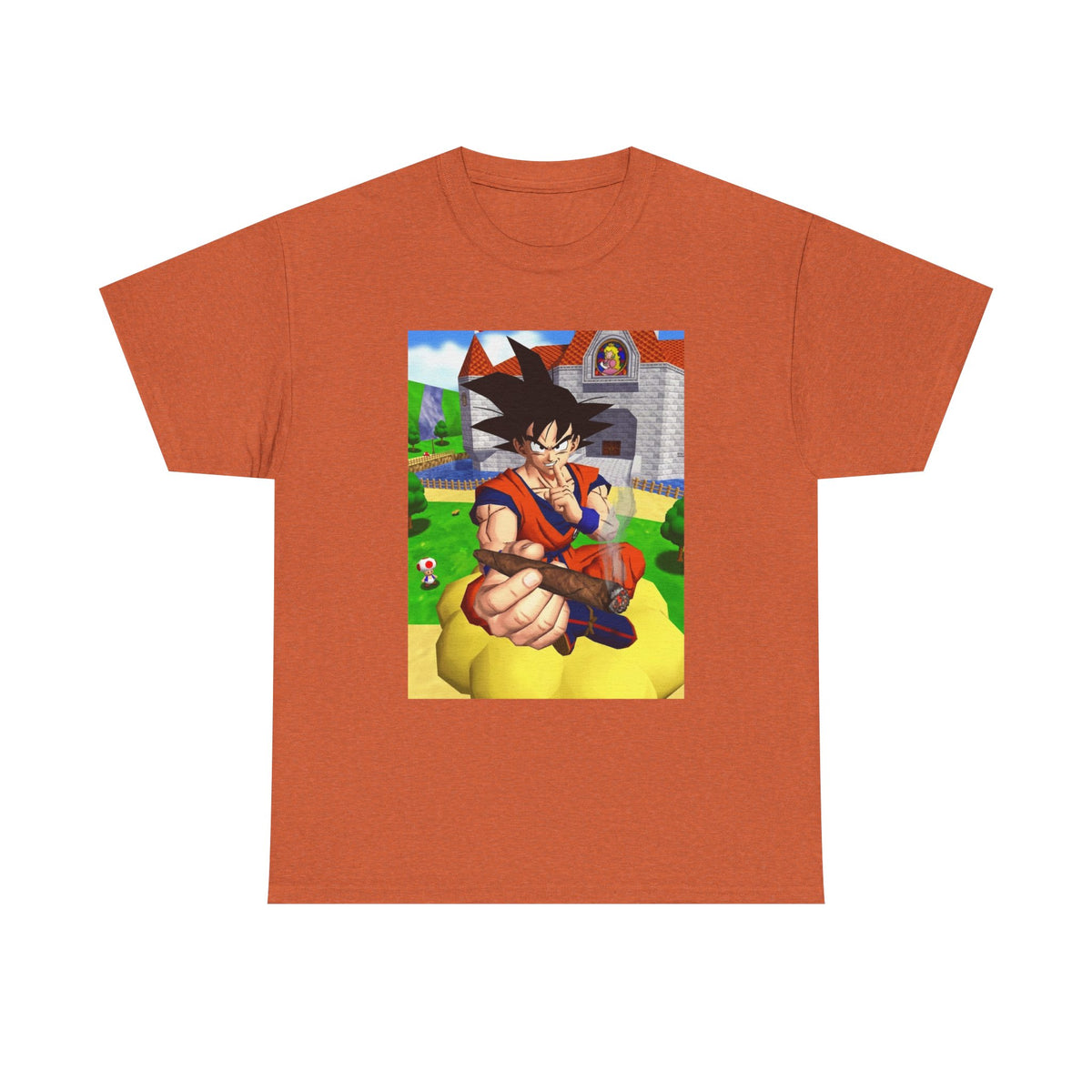 Goku Blazing On Nimbus At Mushroom Kingdom