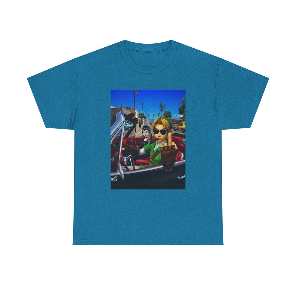 Link Flipping The Bird In Convertible Tee