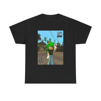 Chill Green Hedgehog Smoking Blunt Tee