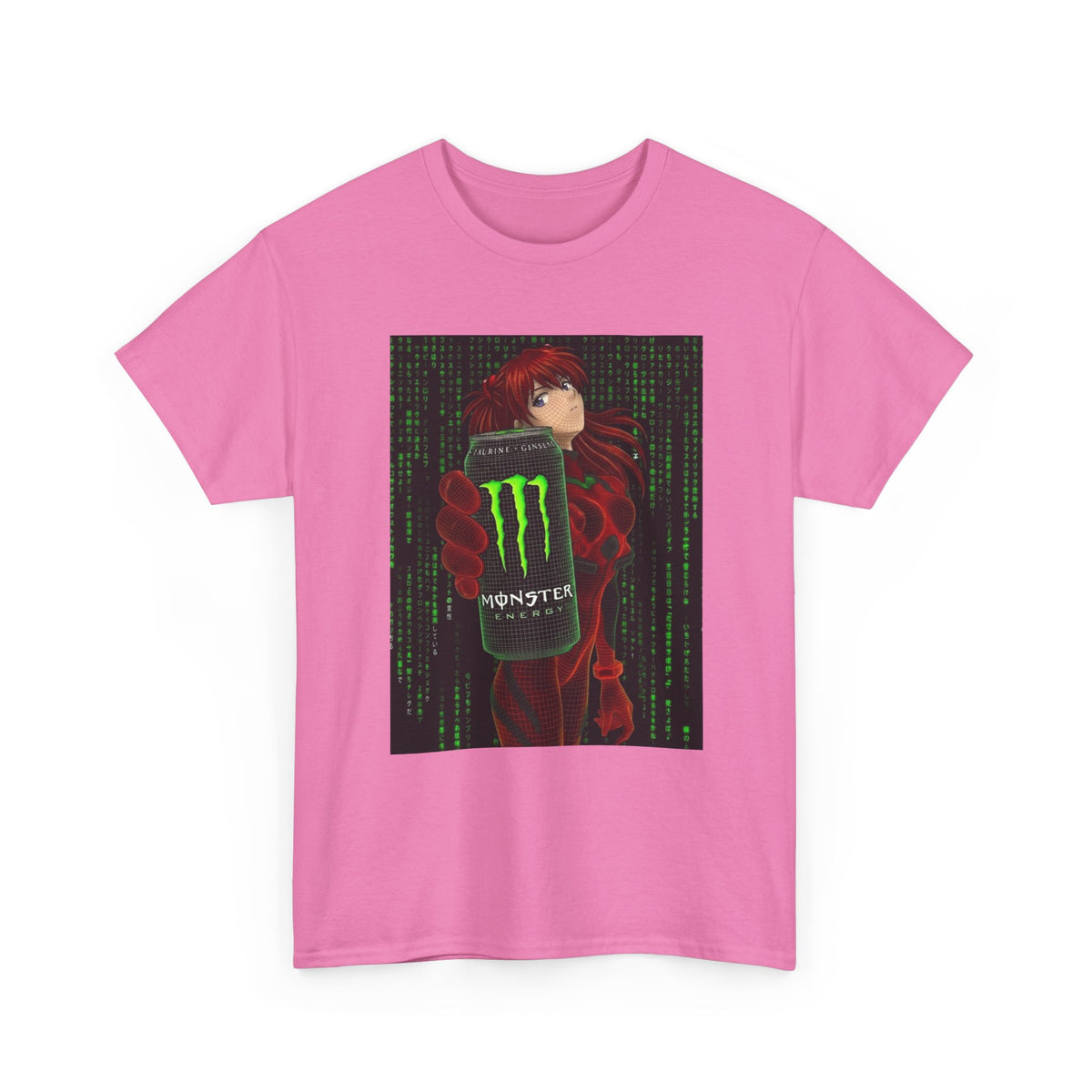 Asuka Wireframe Holding Monster Can