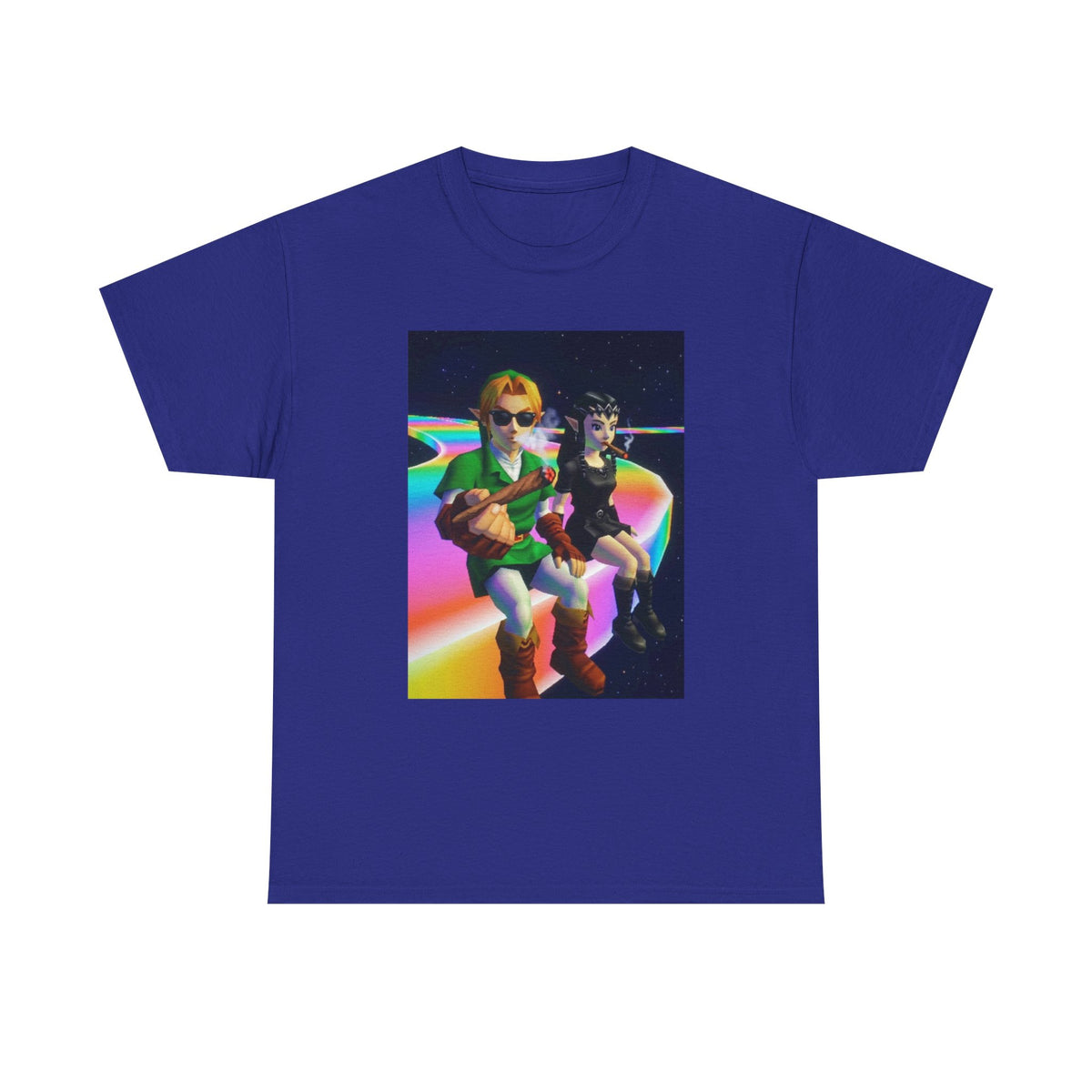 Link And Dark Link Smoking In Space
