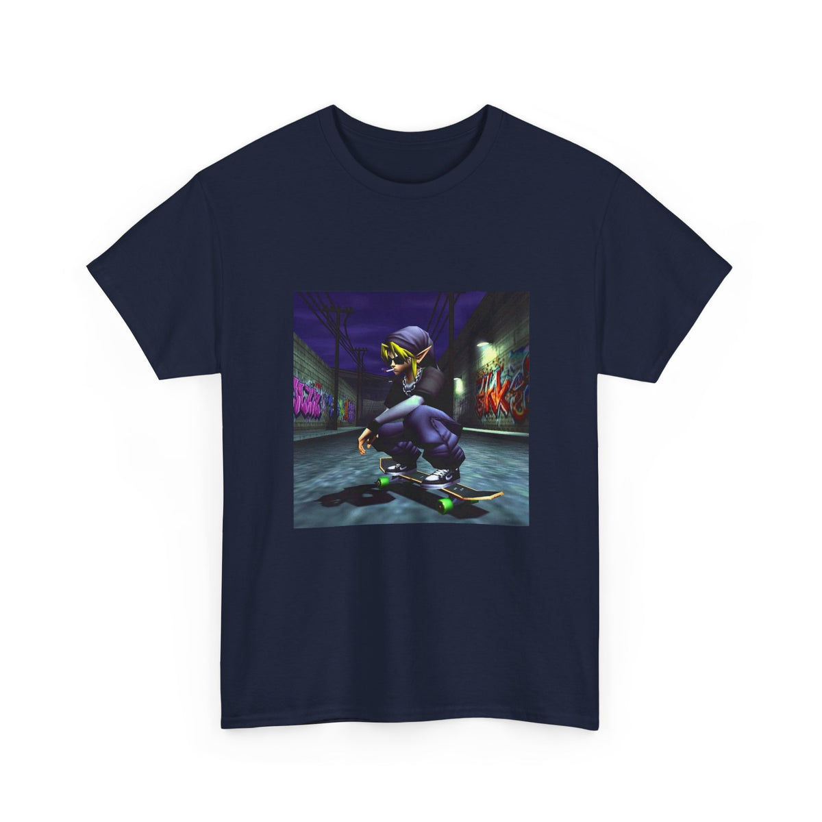Edgy Link Skater Smoking Alley Tee
