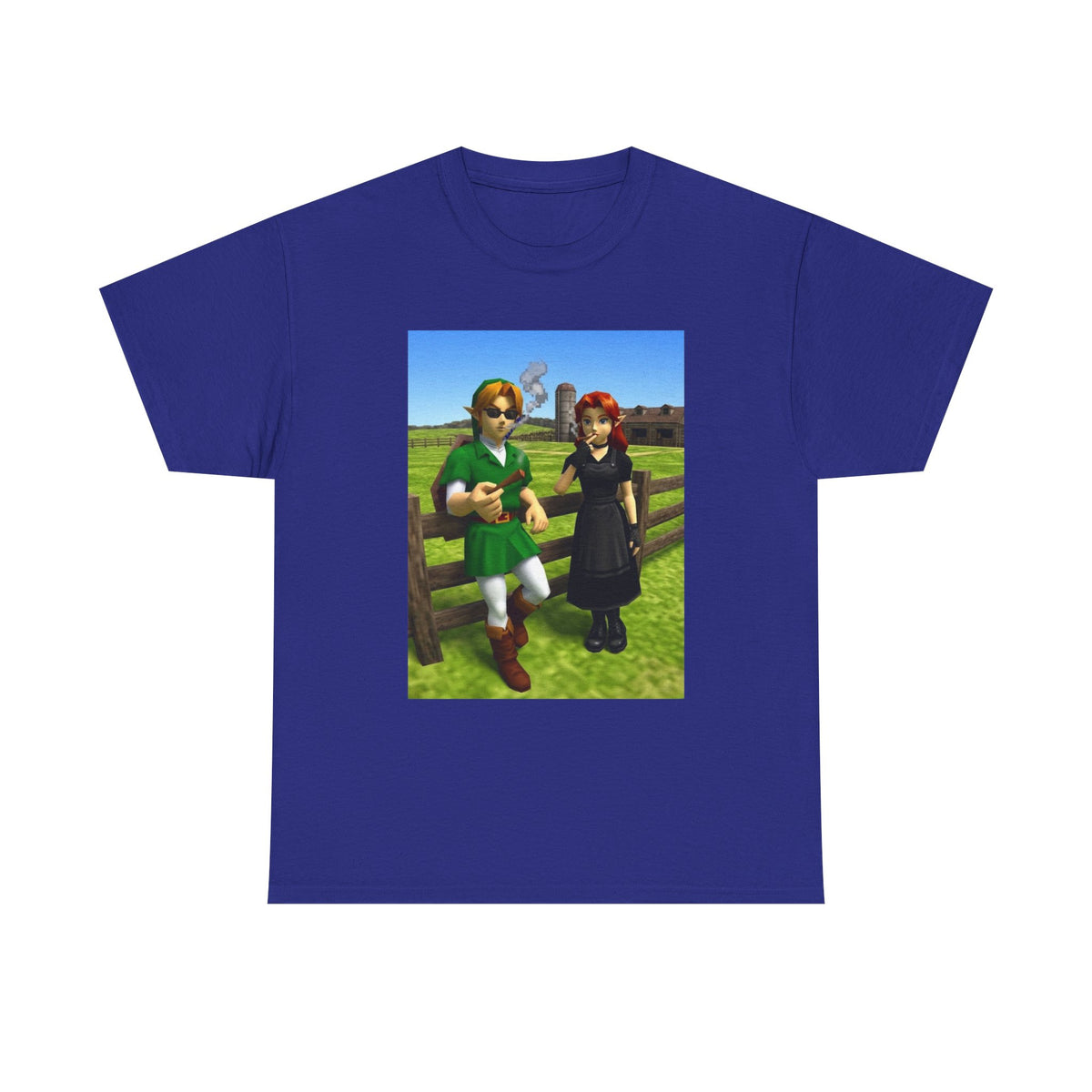 Link And Malon Smoking On The Farm Tee