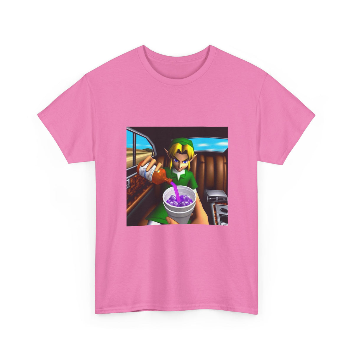 N64 Link Pouring Purple Lean Tee