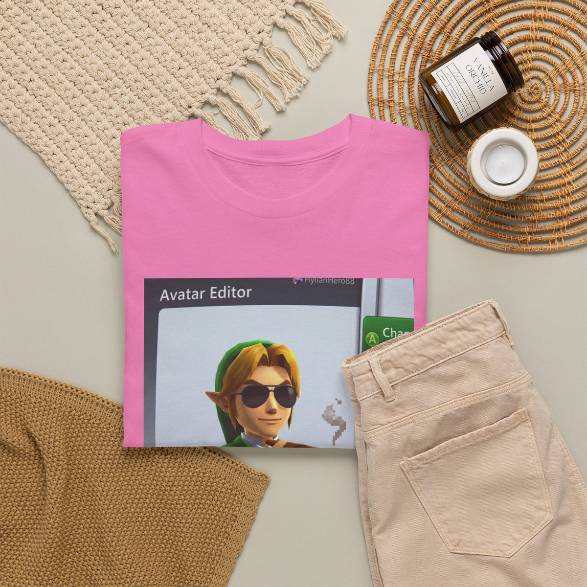 Hylian Hero Smoking A Stogie Tee