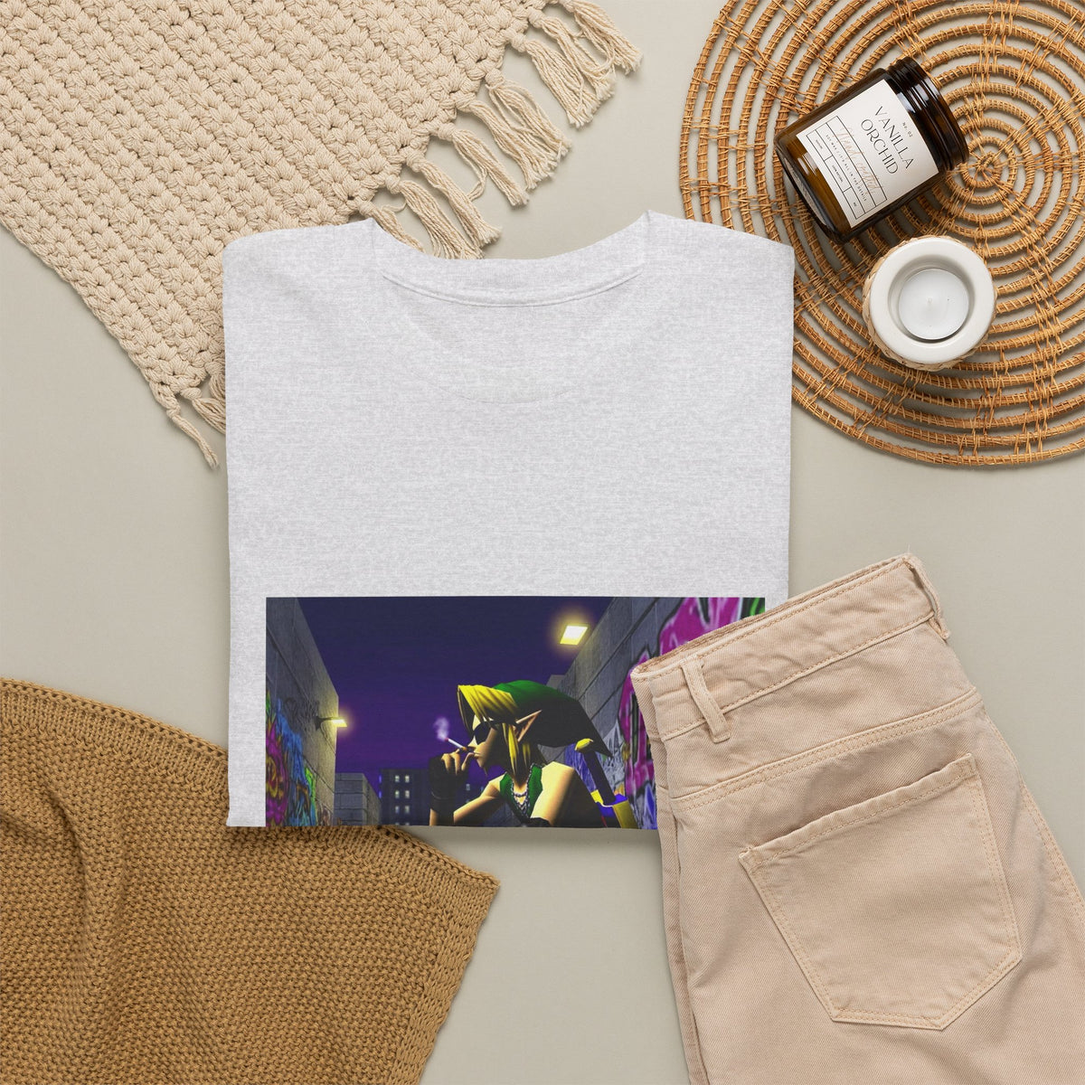 Edgy Link Smoking In Alley Tee