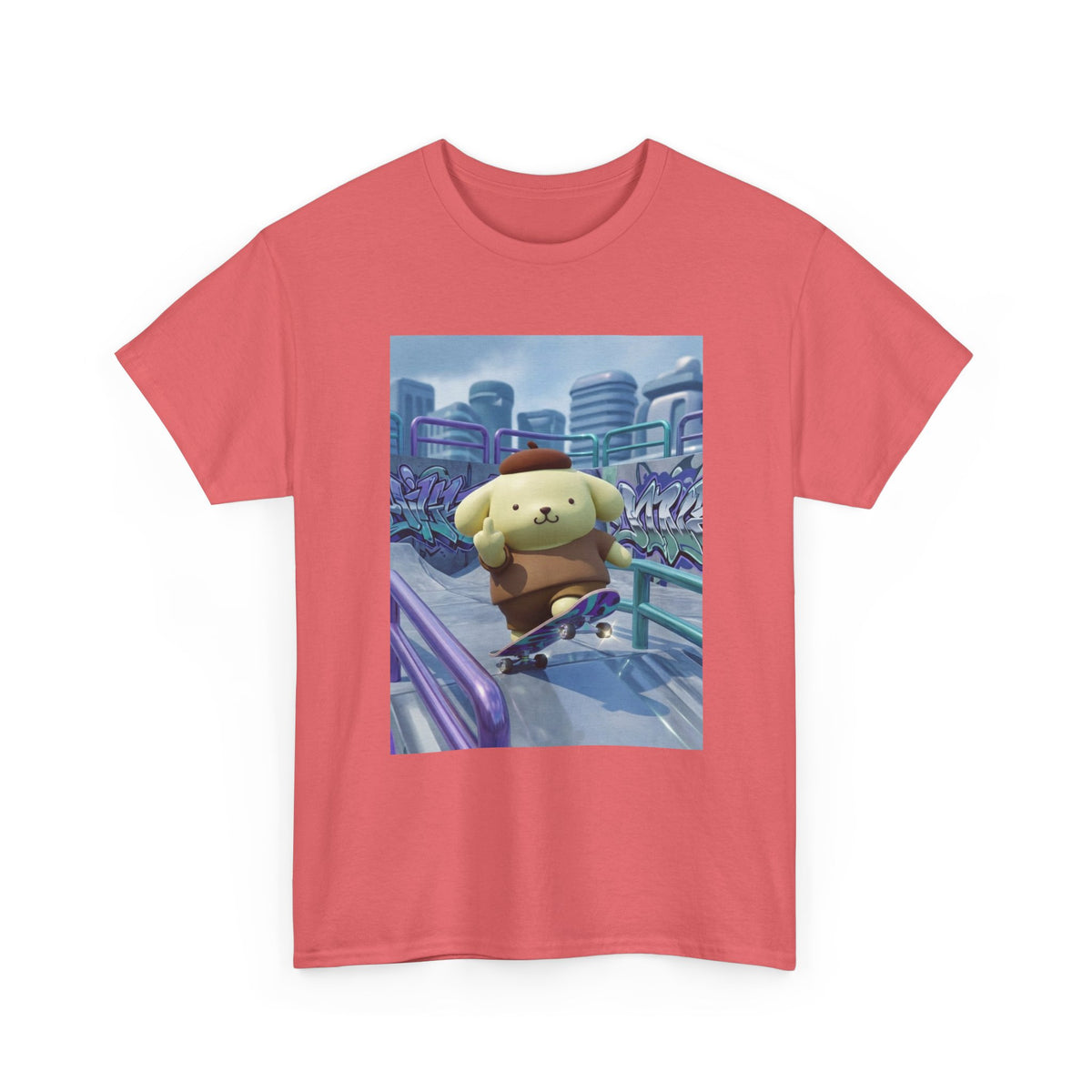Pompompurin Flipping Off On Skateboard